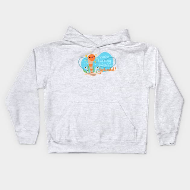 Splendid Garden Eel Quote Kids Hoodie by Tiny B's Tees